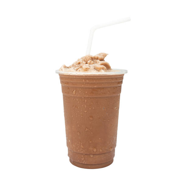 istock Mocha Frappe iced coffee isolated white background 1350019775