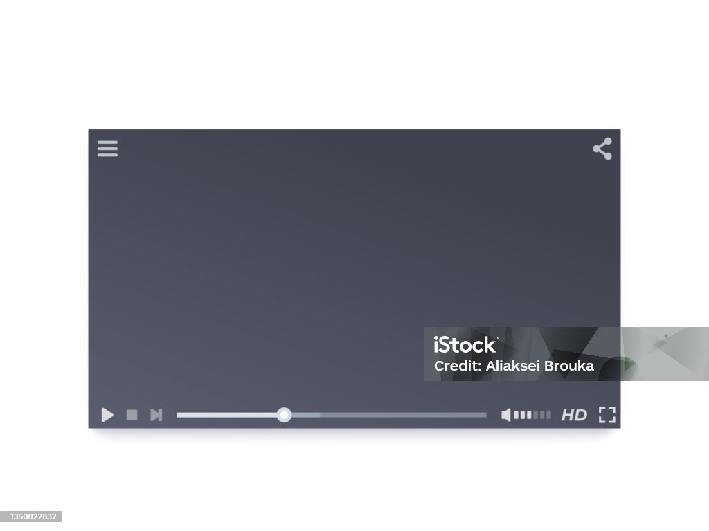 Abstract Video Player Interface Video Player Interface Design Vector Ui Stock Illustration - Download ...