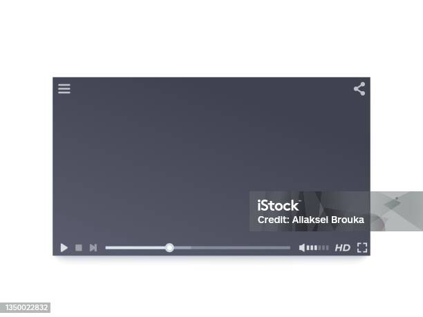 Abstract Video Player Interface Video Player Interface Design Vector Ui Stock Illustration - Download ...