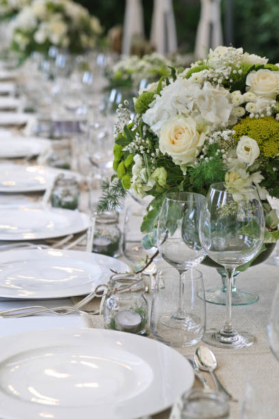 istock Table set for an event party or wedding reception 1350023109