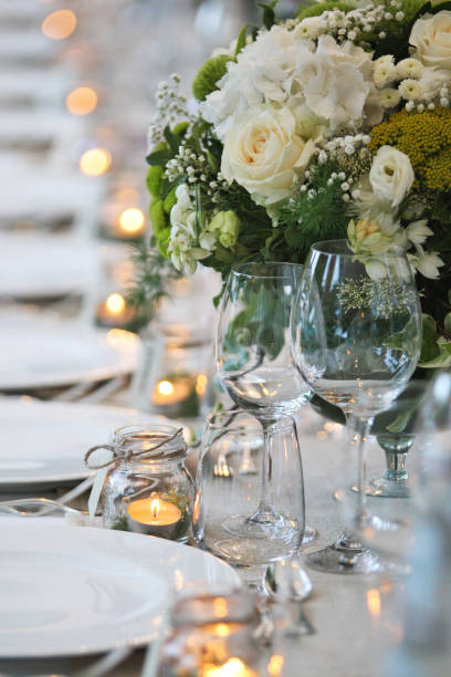 istock Table set for an event party or wedding reception 1350023110