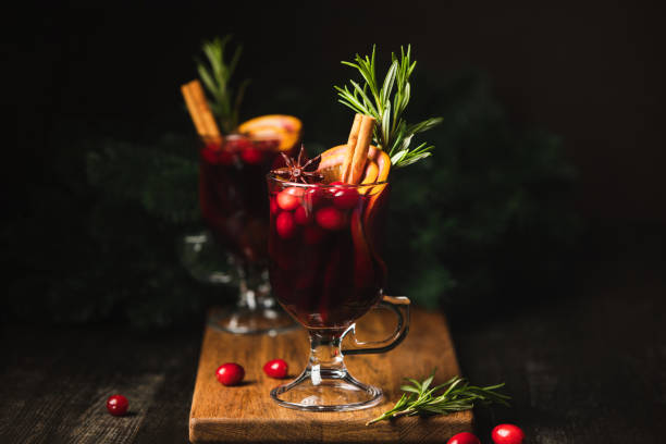 Mulled wine on a traditional recipe stock photo