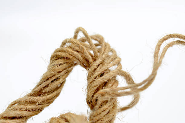 istock rope on white background ,close up shot 1350031690
