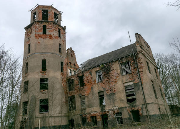 istock the ruins of the building have collapsed 1350032396