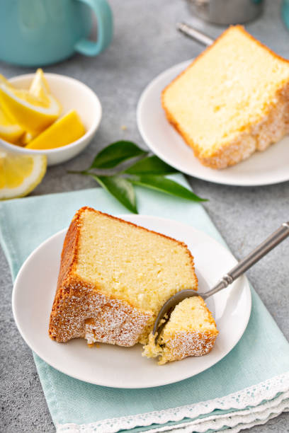 Traditional vanilla pound cake with lemon, Bundt cake