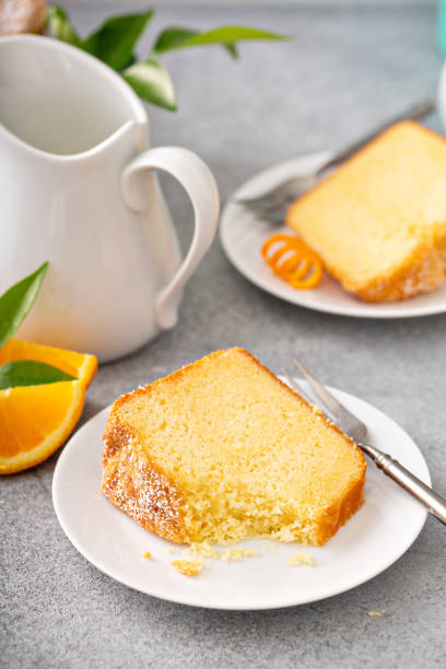 istock Traditional vanilla pound cake with orange extract, Bundt cake 1350034440
