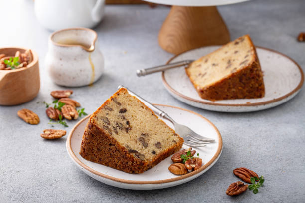 Traditional brown sugar pecan cake, bundt pan
