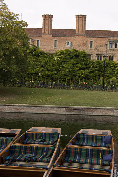 istock Punts at Magdalene College, Cambridge 135003464