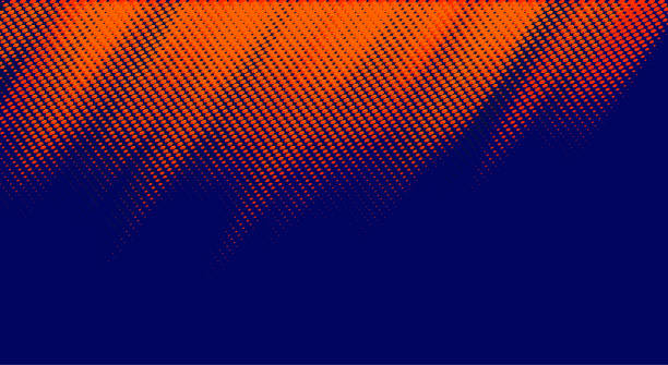 vektor-cartoon-hintergrund mit farbigen abstrakten punkten - orange stock-grafiken, -clipart, -cartoons und -symbole