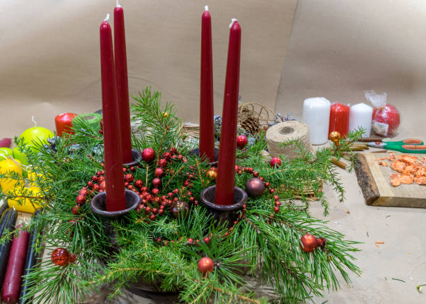 istock Christmas decor made by your own hands 1350044066
