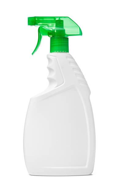 Cleaning spray bottle isolated on white background Cleaning spray bottle isolated on white background, copy space spray bottle stock pictures, royalty-free photos & images