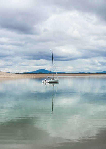 istock Pleasure boat on the lake 1350066249