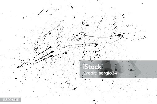 istock Black blobs isolated on white. 1350067111