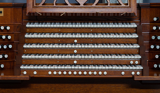 Church Pipe Organ Keyboards. . High quality photo