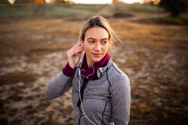 istock Female hiker at sunrise 1350068278