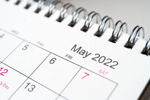 istock May 2022 on desk calendar close up 1350070882