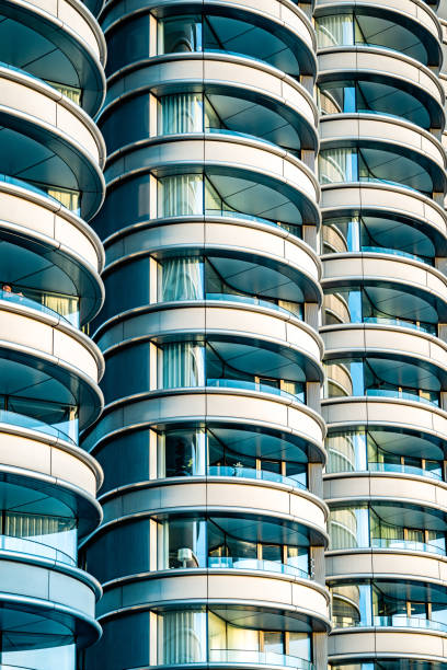 Exterior view of modern apartments