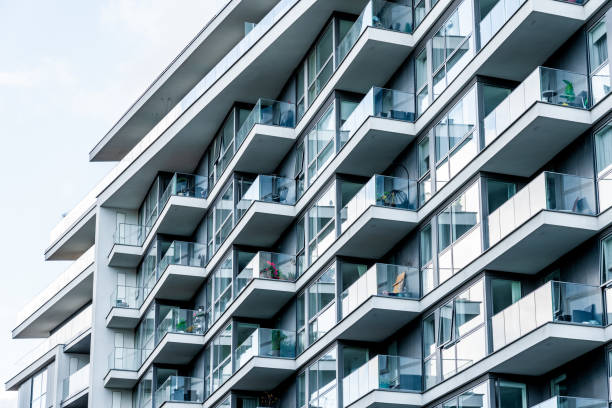 istock Exterior view of modern apartments 1350072557