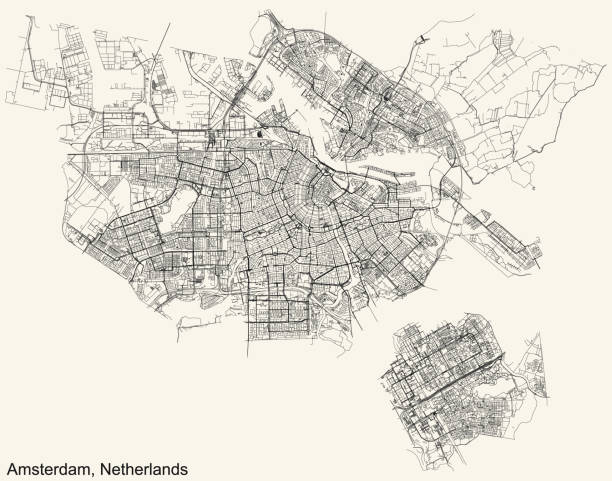 ilustraciones, imágenes clip art, dibujos animados e iconos de stock de callejero de ámsterdam, países bajos - amsterdam