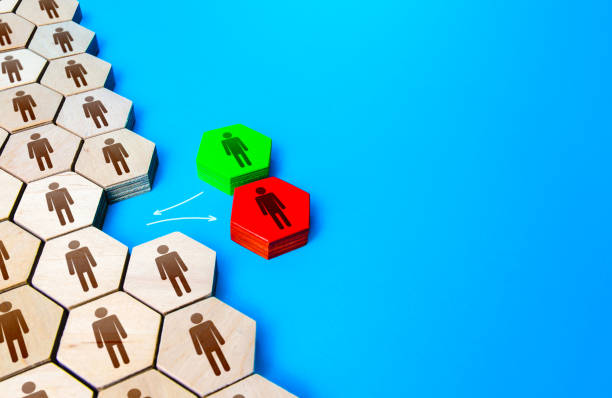 istock Two candidates compete for the vacant position. Hiring the best candidate on a competitive basis. System recovery. Recruiting staff management. Strict selection criteria. Headhunting, human resources. 1350076503