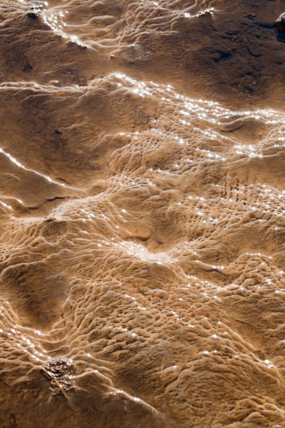 istock Flowing water with mineral deposits 1350079381