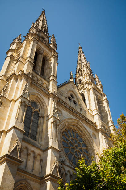 Church of Chartrons in Rue Notre Dame in Bordeaux stock photo