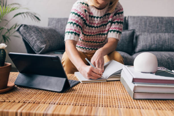 istock Unrecognizable Business Woman Working at Home 1350092707