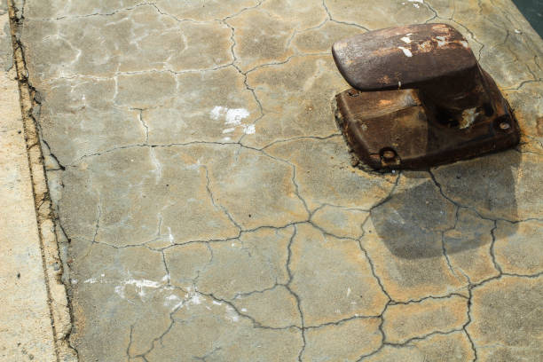 istock Rusty mooring bollard in the port in Spain 1350092800
