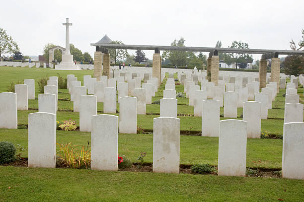 istock White WW2 gravestones in Normandy cemetery 135009507
