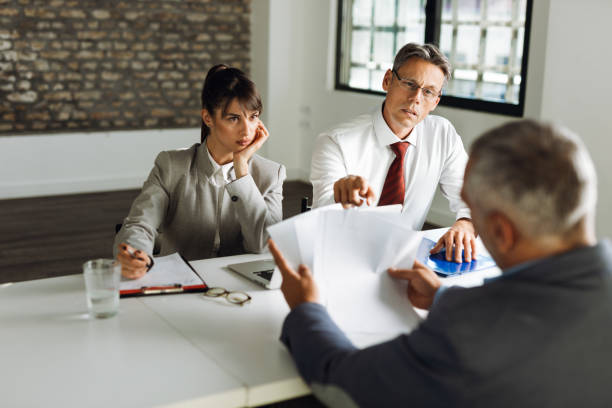 istock Business people working on a meeting in the office 1350100322