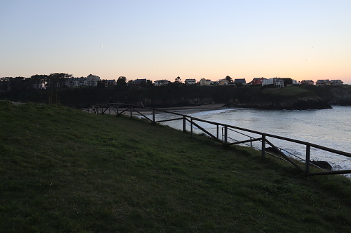 Photo of a sunset in Tapia de Casariego in Asturias next to the beach