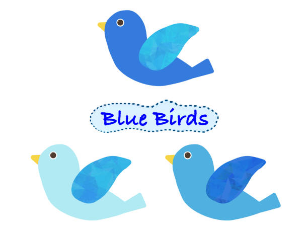 幸せな青い鳥 - murakami点のイラスト素材／クリップアート素材／マンガ素材／アイ コン素材