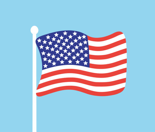Usa Flag Icon Stock Illustration - Download Image Now - American Flag,  Cartoon, Illustration - iStock