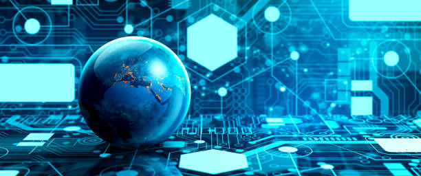 istock Global Business and Network connection concept. Elements furnished by NASA. 3D Rendering. 1350118761