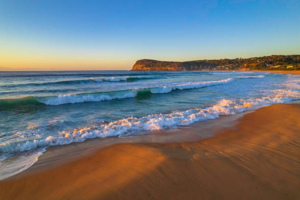 istock Surfs up aerial sunrise seascape 1350124574