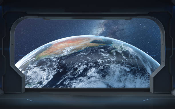 istock The earth from the view in the spacecraft, 3d rendering. 1350126613