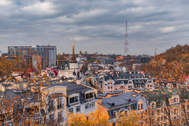 istock Autumn clouds over the city 1350137009