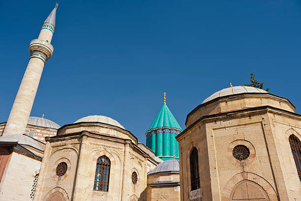 Mausoleum of Mevlana Mausoleum of Jalal al-Din al-Rumi in Konya,Turkey. konya stock pictures, royalty-free photos & images