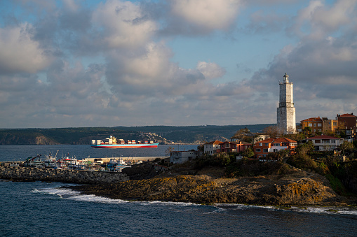 Sirling Point Lighthouse, Bluff, a seaport in the Southland region, on the southern coast of the South Island of New Zealand. It is the southernmost town in mainland New Zealand