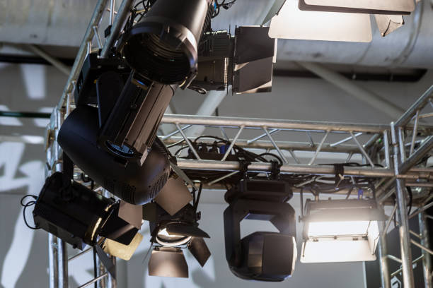 istock lighting equipment with spotlights, lamps, spotlights and other lighting devices 1350162152