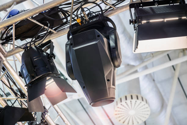 istock lighting equipment with spotlights, lamps, spotlights and other lighting devices 1350162154