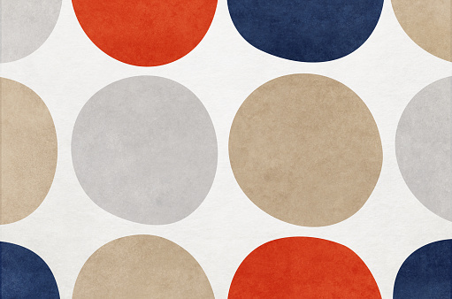 Large colorful dot pattern on Japanese washi paper texture