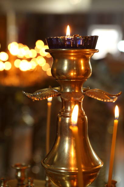 istock Burning candles in the cathedral 1350170362
