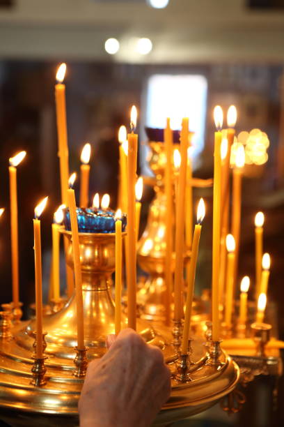 istock Burning candles in the cathedral 1350170378