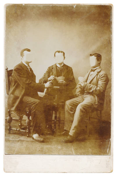 Vintage photo portrait from 1900 - isolated on white