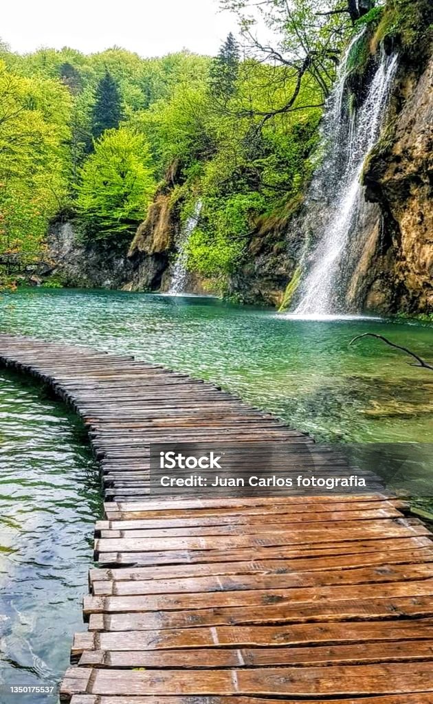 Plitvice Lakes National Park (Croatian: Plitvička jezera) Plitvice, Croatia Plitvice Lakes National Park Stock Photo