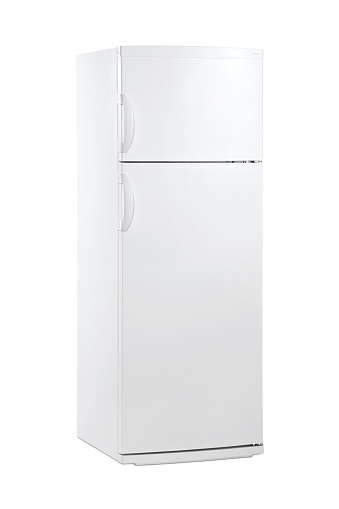White fridge with clipping path