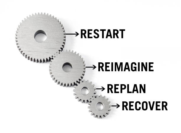 istock Gearwheels and post Covid recovery formula 1350182718