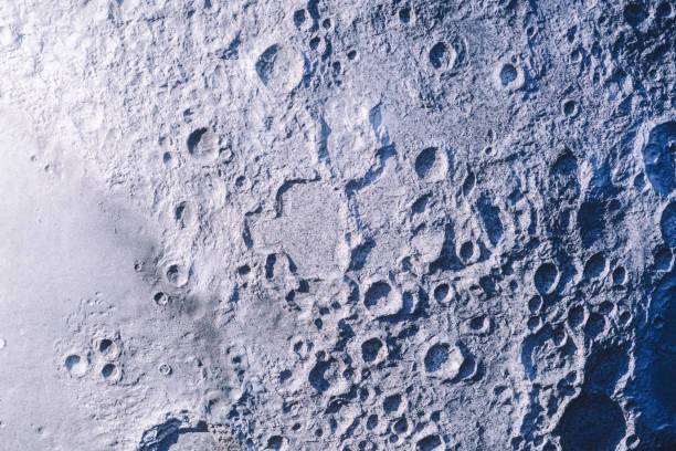 月モデルの詳細, クローズアップ, 火山パターン - crater ストックフォトと画像