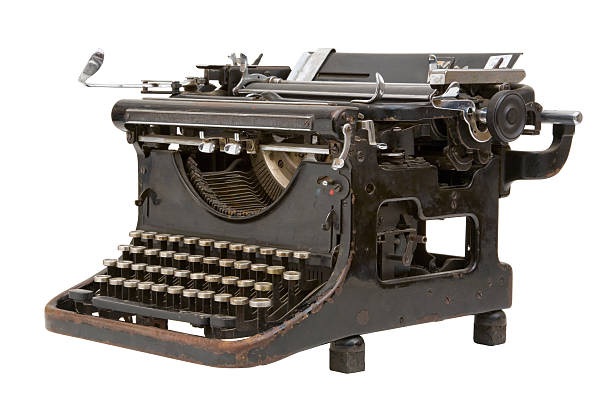 vintage typewriter stock photo